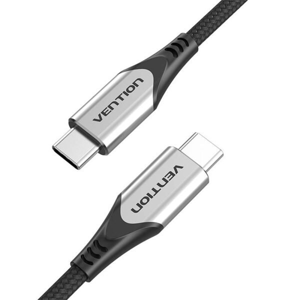 USB-C į USB-C 60 W kabelis Vention TAAHD 0,5 m (pilkas) - Image 2
