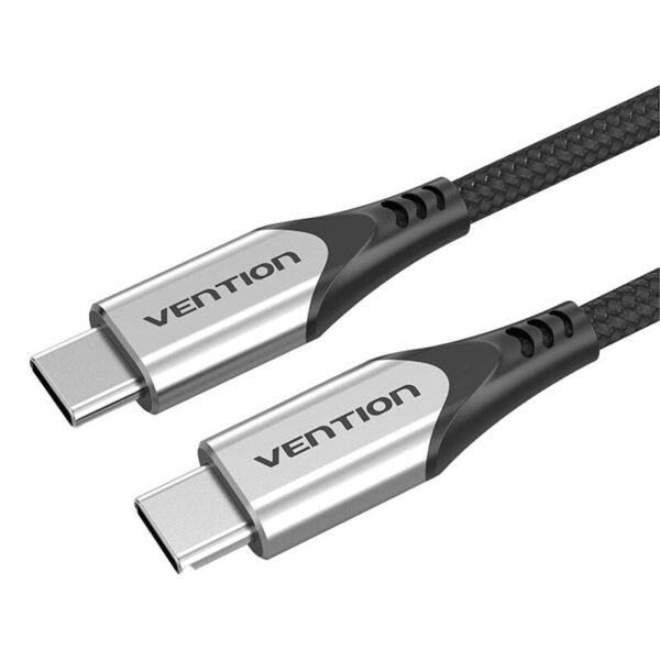 USB-C į USB-C 60 W kabelis Vention TAAHD 0,5 m (pilkas) - Image 3