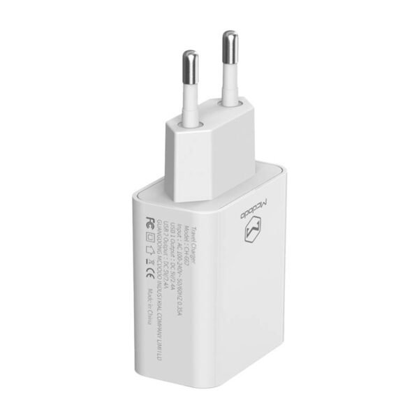 Mcdodo USB dvigubas įkroviklis CH-6721 (EU) Type-C 1m cestovní sada (baltas) - Image 2