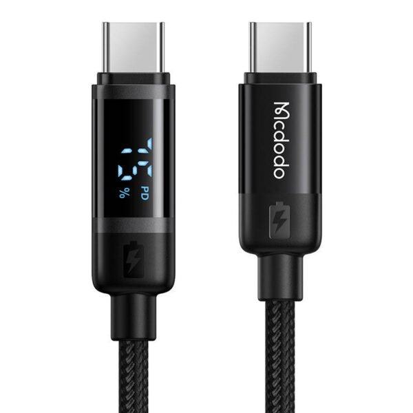 Mcdodo CA-5780 USB-C į USB-C 60W duomenų perdavimo kabelis 1,2 m (juodas) - Image 2