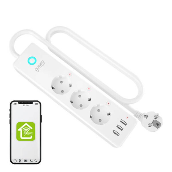 Gosund P1 PLUS išmanus ilgintuvas (3x AC schuko, 3x USB-A) Tuya - Image 3
