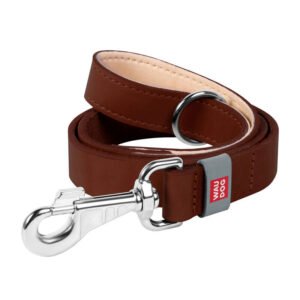 WAUDOG natural leather dog leash 14 mm wide