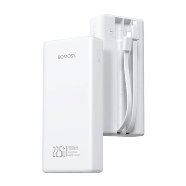Išorinė baterija Romoss PRC20 20000mAh 22.5W (balta) - Image 3