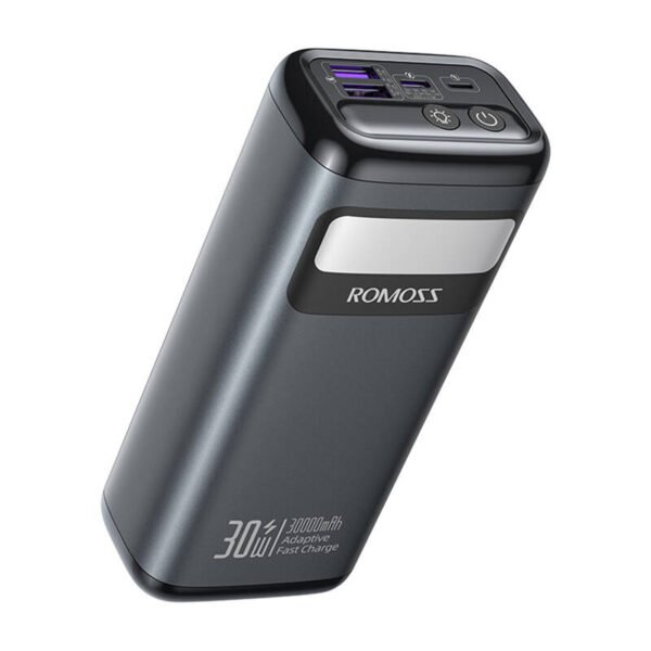 Išorinė baterija PMT30 Romoss 30000mAh 30W (juoda) - Image 3