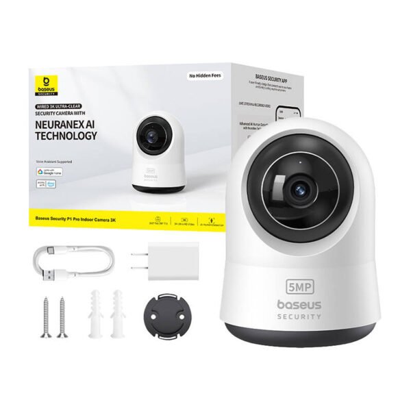 Baseus P1 Pro 3K vidaus kamera (Balta) - Image 10