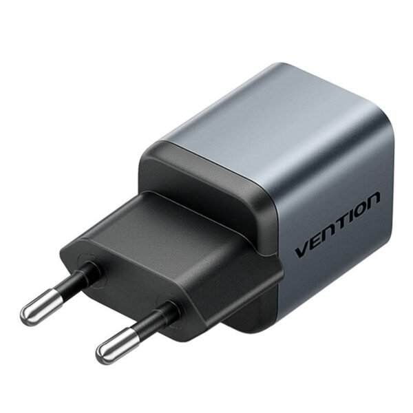 GaN Vention USB-C 20 W įkroviklis + USB-C-L 1 m kabelis (pilkas) - Image 4