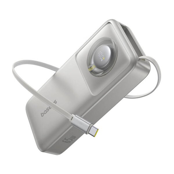 Powerbank Baseus OS Free2Pull 20000mAh 65W + laidas (pilkas) - Image 3