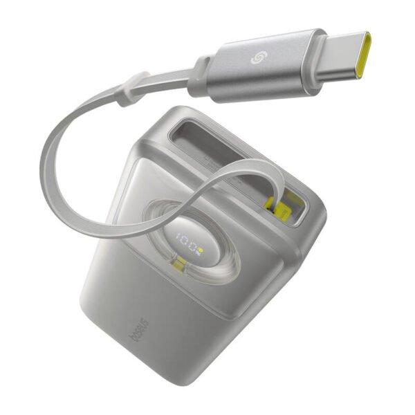 Powerbank Baseus OS Free2Pull 20000mAh 65W + laidas (pilkas) - Image 6