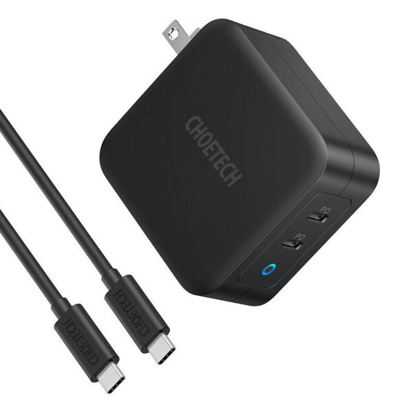 Choetech PD6008 2xUSB-C PD 100W GaN tinklo įkroviklis - Image 4