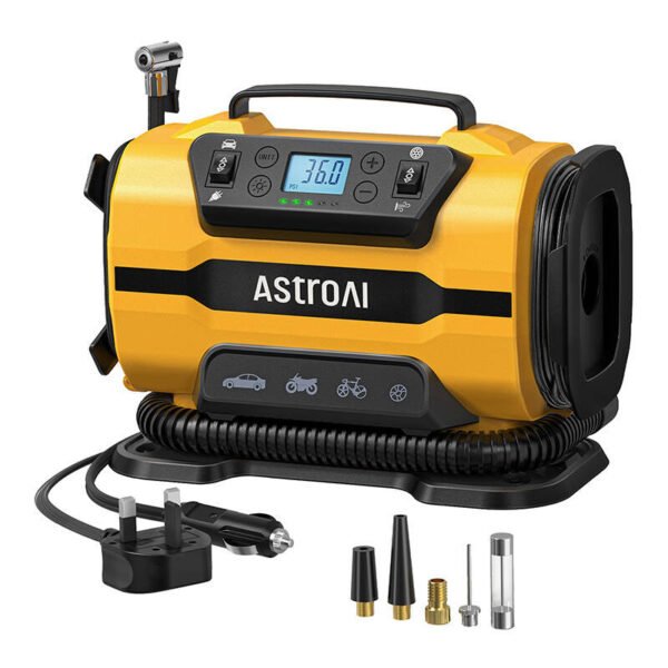 Nešiojamas ratų kompresorius AstroAI ATJ-8366 150PSI 12V DC/110V AC - Image 2