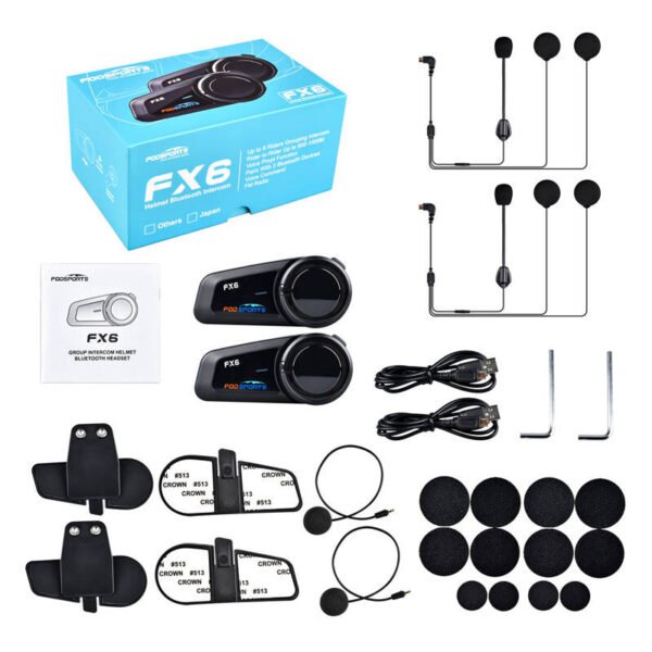 Fodsports FX6 motociklinis domofonas (juodas) - Image 10