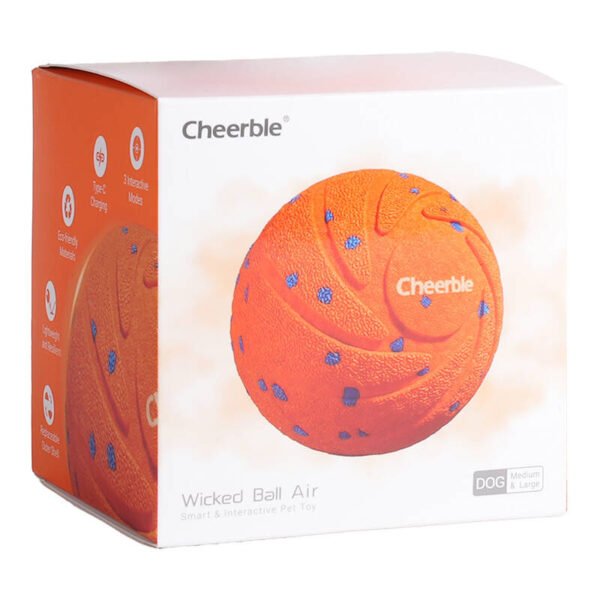 Cheerble Wicked Ball Air išmanusis gyvūnų žaislas (ryškiai oranžinis) - Image 3