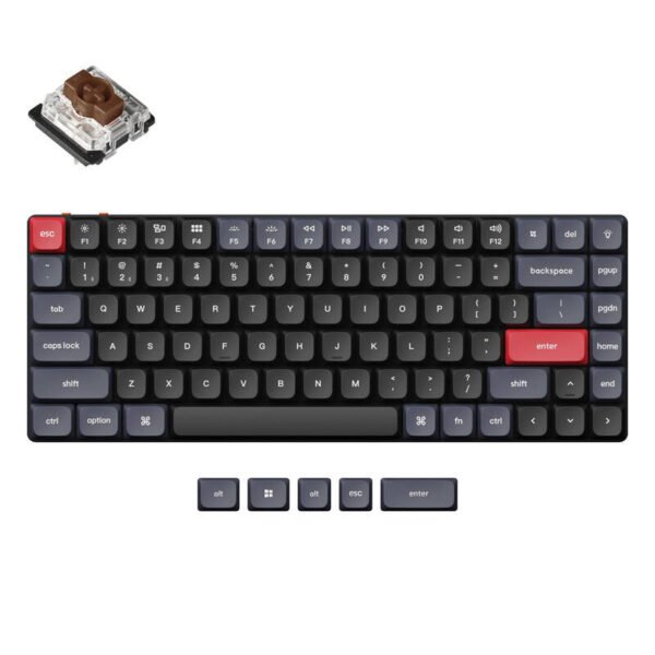Keychron K3 Pro belaidė žemo profilio mechaninė klaviatūra, rudas jungiklis (juoda) [K3P-A3] - Image 2