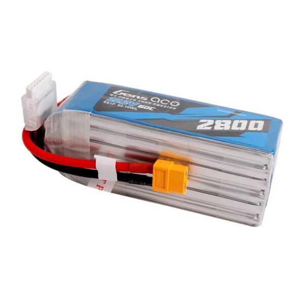 Lipo Gens ace 2800mAh 22.2V 60C 6S1P baterija su XT60 jungtimi - Image 3