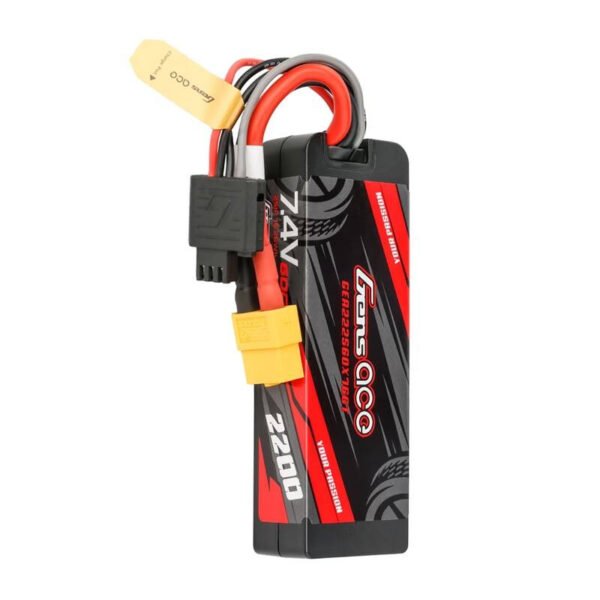 Lipo Gens ace G-Tech 2200mAh 7.4V 2S1P 60C GRP-76 kietu korpusu, su XT60 jungtimi - Image 2