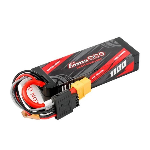 Lipo Gens ace G-Tech 1100mAh 11.1V 3S1P 60C GRP-76 kietu korpusu, su XT60 jungtimi - Image 3