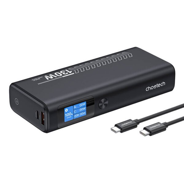 Maitinimo bankas Choetech B702 20000mAh PD100W 2C1A (pilkas) - Image 3