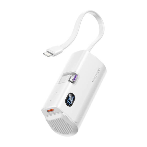 Powerbank Vention LED ekranas 4800mAh 22,5W FHQW0 (baltas) - Image 2