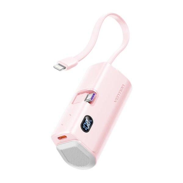 Powerbank Vention LED ekranas 4800mAh 22,5W FHQP0 (rožinis) - Image 2
