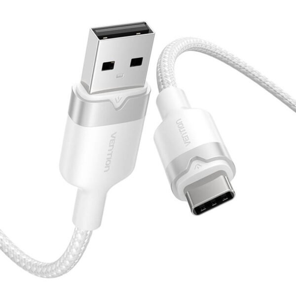 USB 2.0 A į USB-C 3A kabelis Vention CTNWH 2M (baltas) - Image 2