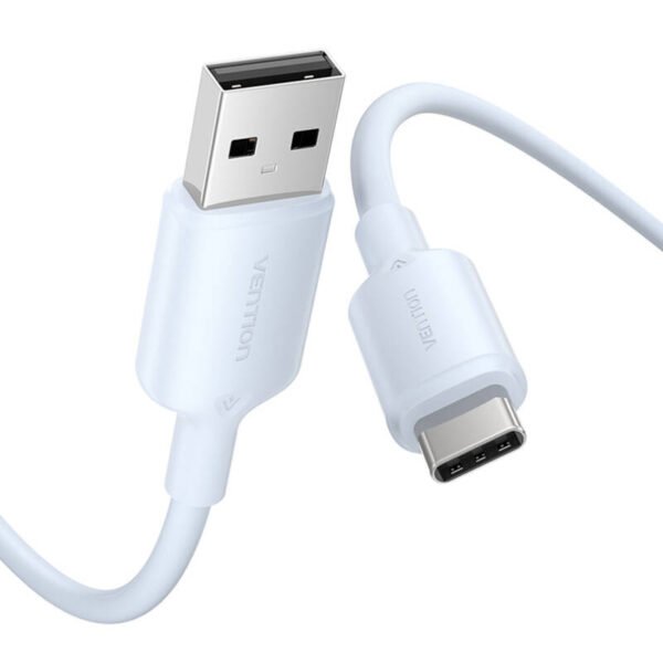 USB 2.0 A į USB-C 3A kabelis Vention CTQLF 1M (mėlynas) - Image 2