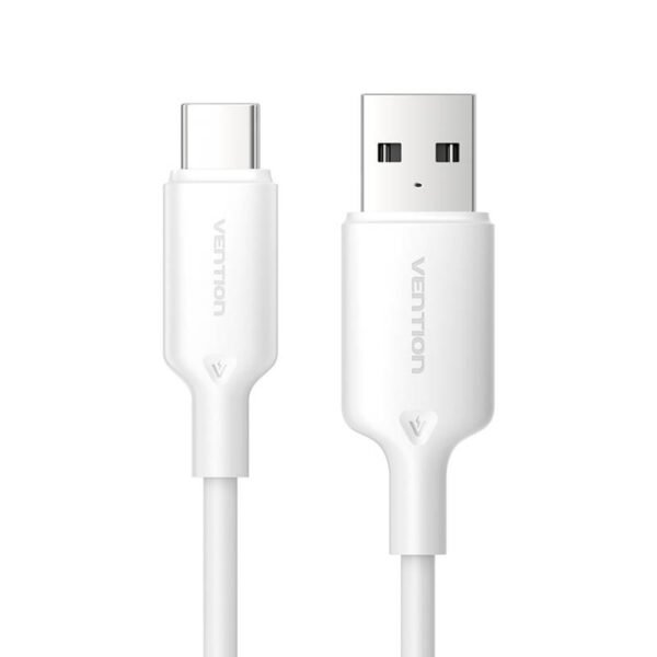 USB 2.0 A į USB-C 3A kabelis Vention CTQWF 1M (baltas) - Image 3