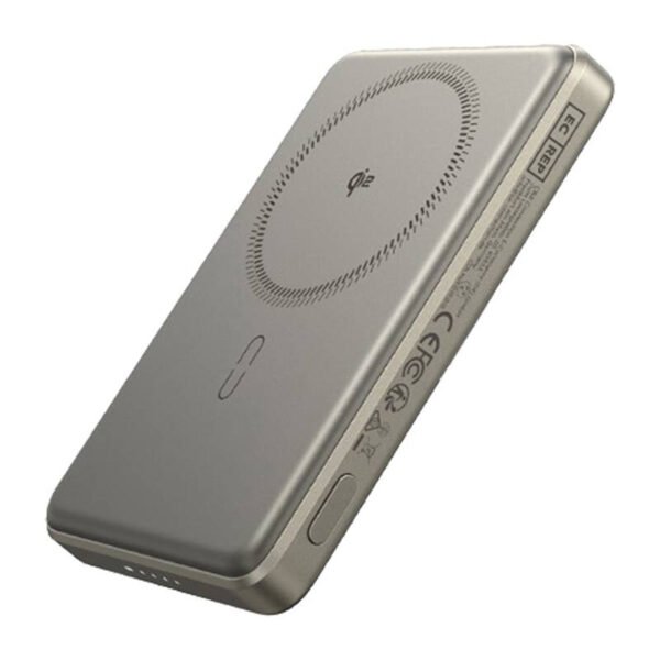 ESR Qi2 MagSlim 5000 mAh magnetinis powerbankas (smėlio spalvos) - Image 2