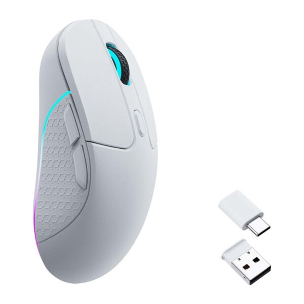 Keychron M3 RGB 1000Hz bevielė žaidimų pelė (balta) [M3-A3] - Image 2