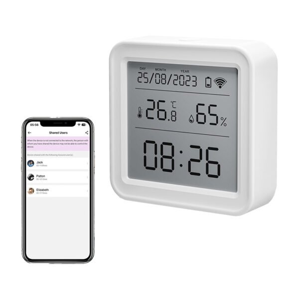 ZigBee Gosund ST17 LCD išmanus temperatūros ir drėgmės jutiklis Tuya - Image 7