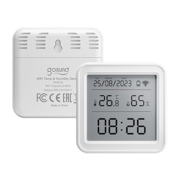 ZigBee Gosund ST17 LCD išmanus temperatūros ir drėgmės jutiklis Tuya - Image 5
