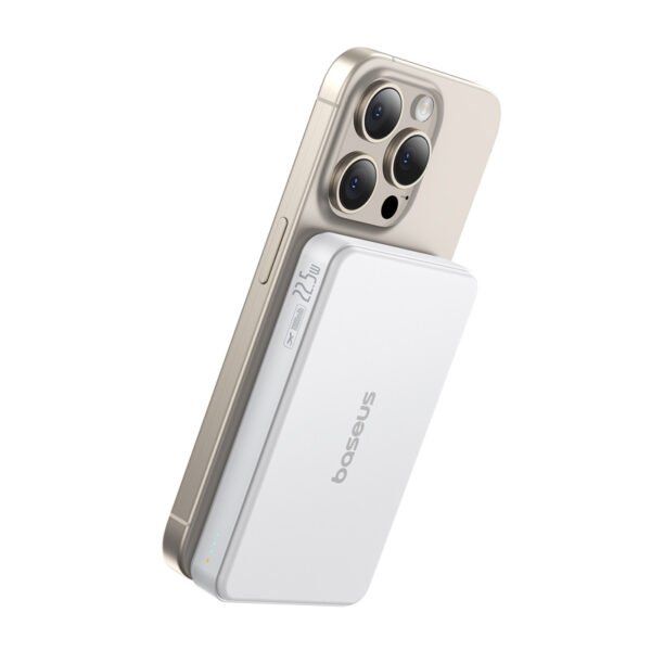 Baseus Airpow2 Qi2 magnetinis 10000 mAh 22,5 W maitinimo šaltinis (baltas) - Image 6