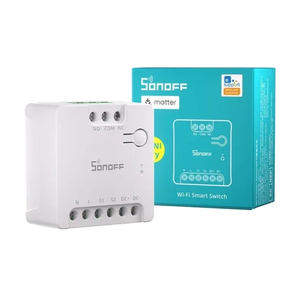 SONOFF MINI-D Išmanus WiFi Matter jungiklis (AC/DC 12-48V, sausas kontaktas) - Image 11