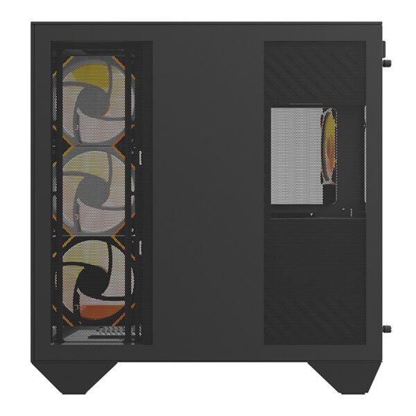 Darkflash DY470 kompiuterio korpusas (juodas) + 4 ventiliatoriai + GPU laikiklis - Image 9