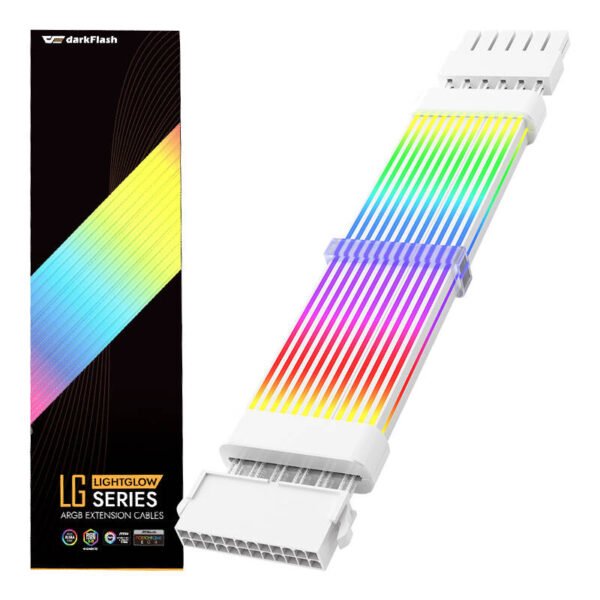 Darkflash LG01 24 PIN ARGB prailginimo kabelis (baltas) - Image 3