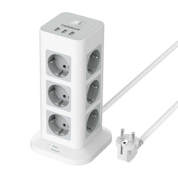 Tessan TS-TPS04-DE power strip (white)