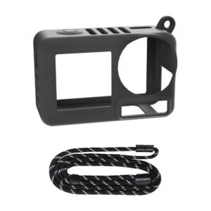 Sunnylife OA5-BHT885-D silicone case with strap for ACTION 5 PRO (black)