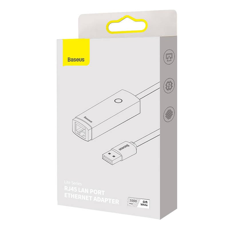 Tinklo adapteris Baseus Lite Series USB-C į RJ45 (baltas) - Image 8