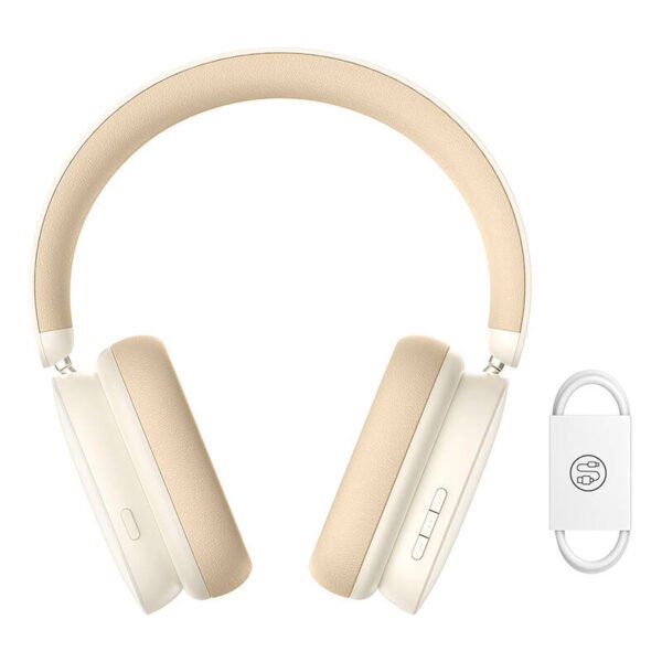 Belaidės ausinės Baseus Bowie H1 Bluetooth 5.2, ANC (baltos) - Image 5