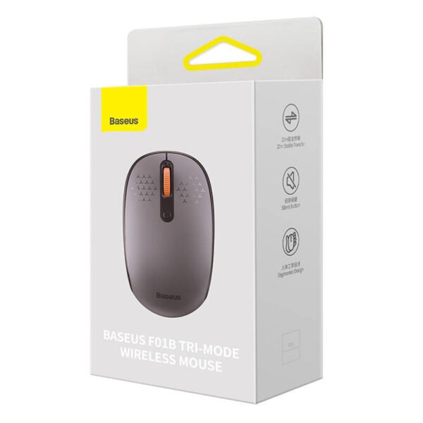 Belaidė pelė Baseus F01B Tri-mode 2.4G BT5.0 1600 DPI (matinė pilka) - Image 9