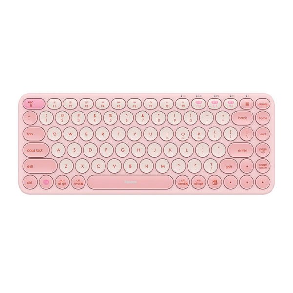 Belaidė klaviatūra Baseus K01A Tri-Mode Baby Pink - Image 2