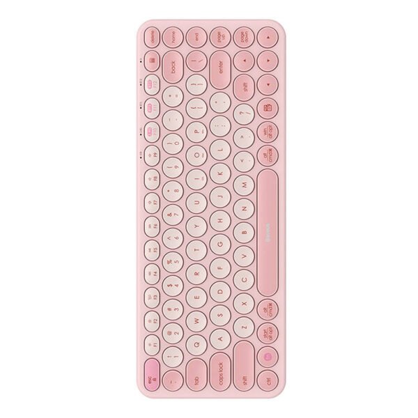 Belaidė klaviatūra Baseus K01A Tri-Mode Baby Pink - Image 3
