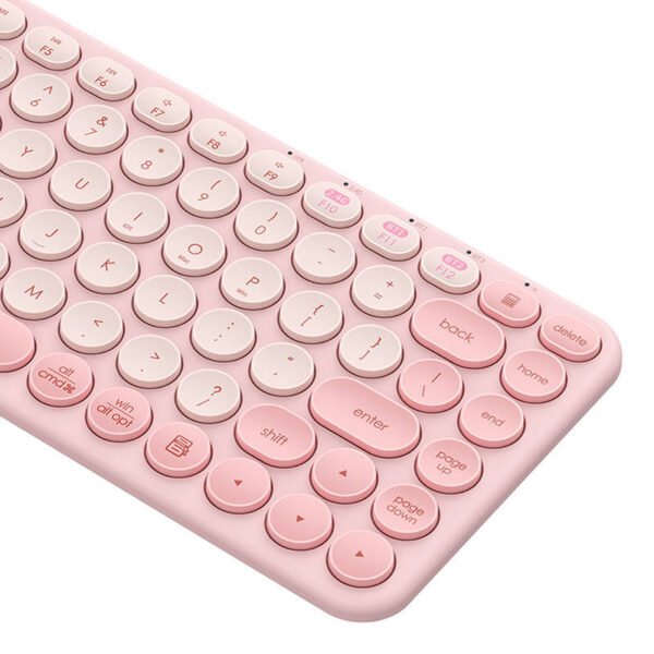 Belaidė klaviatūra Baseus K01A Tri-Mode Baby Pink - Image 7