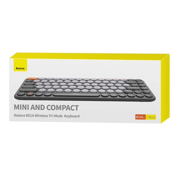 Belaidė klaviatūra Baseus K01A Tri-Mode Frosted Gray - Image 9