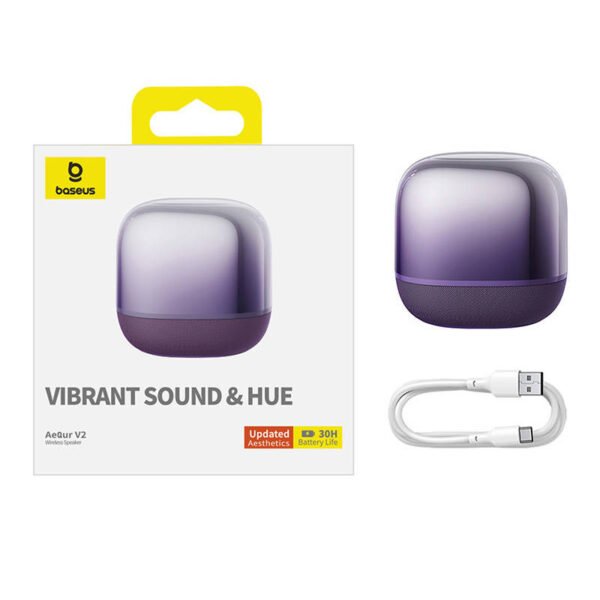 Belaidis garsiakalbis Baseus AeQur V2 (violetinis) - Image 2