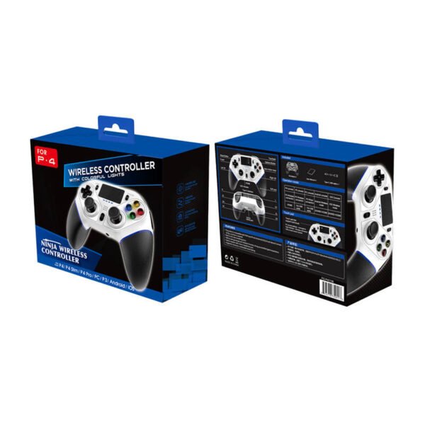 Belaidis žaidimų valdiklis iPega Ninja PG-P4010B su jutikliniu pultu, PS4 (baltas) - Image 4