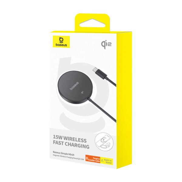 Baseus Simple Mini4 15 W įkrovimo stovas (juodas) - Image 8