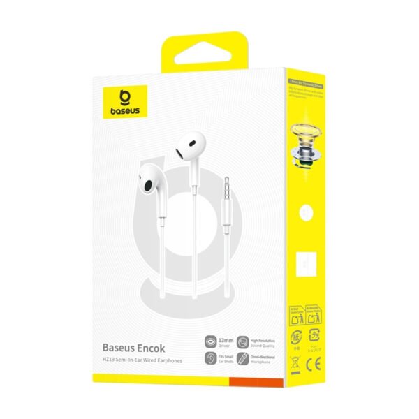 Baseus Encok HZ19 laidinės ausinės į ausis (baltos) - Image 6