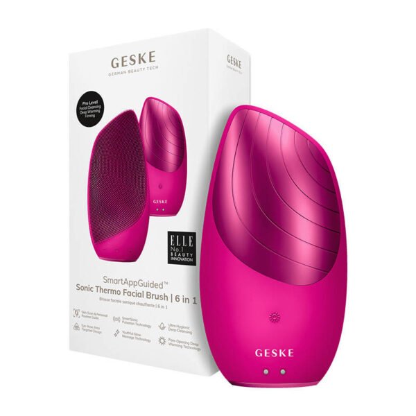 Ultragarsinis termo veido šepetėlis 6in1 Geske su programėle (magenta) - Image 2