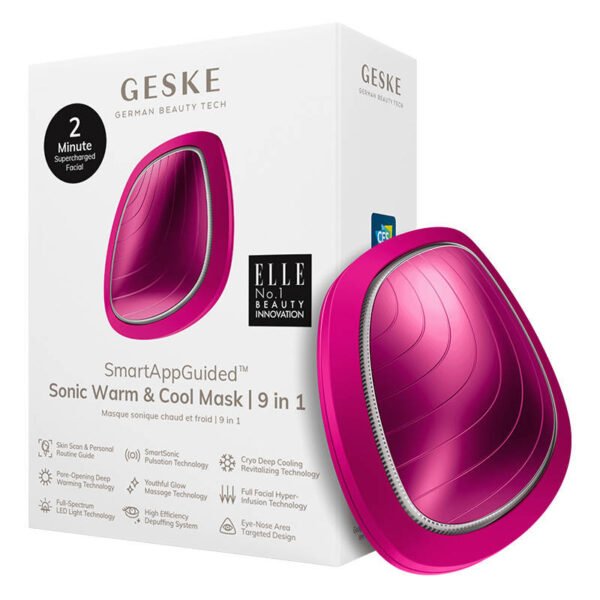 Ultragarsinė šildoma ir vėsinanti kaukė 9in1 Geske su programėle (magenta) - Image 2