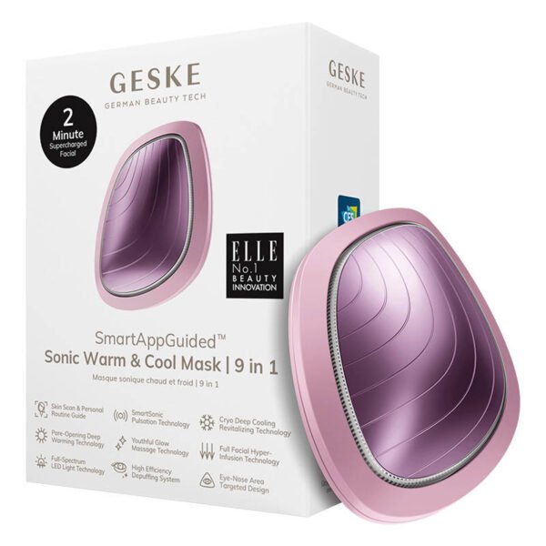 Ultragarsinė šildoma ir vėsinanti kaukė 9in1 Geske su programėle (rožinis) - Image 2
